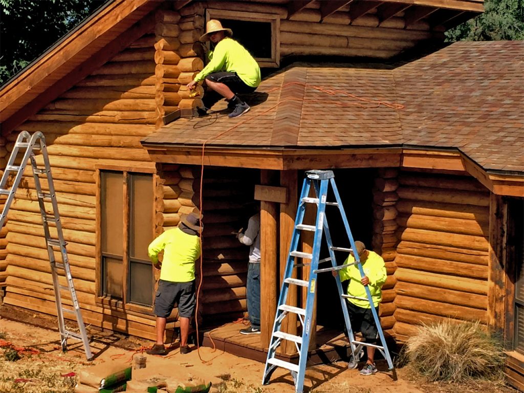 Log cabin restoration